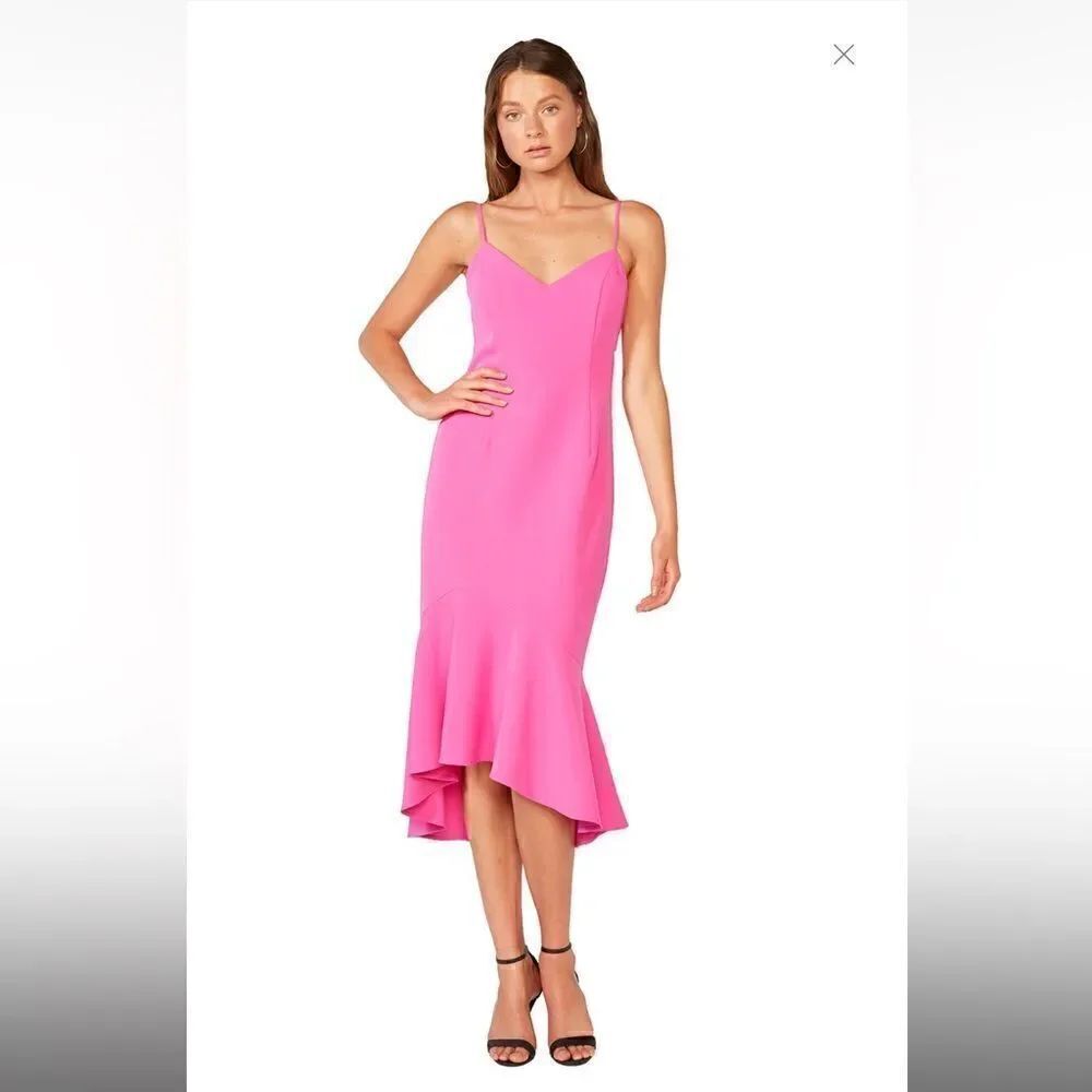 Bardot - Lisandra Midi Dress In Pink Shock -new with tag- perfect condition